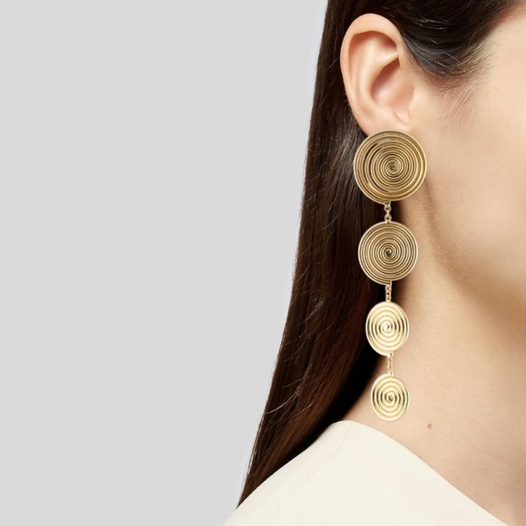 Cult Gaia Zelma Brass Clip-On Earrings - Picture 1 of 9
